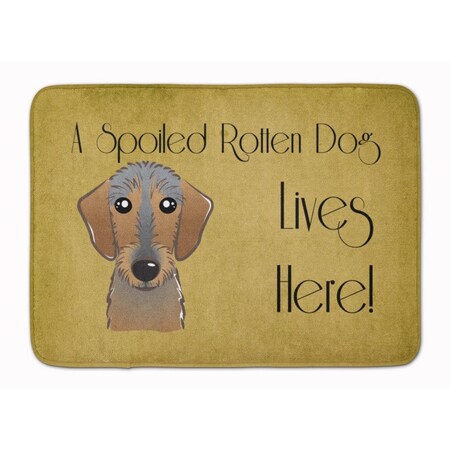 Carolines Treasures Wirehaired Dachshund Spoiled Dog Machine Washable Memory Foam Mat BB1481RUG